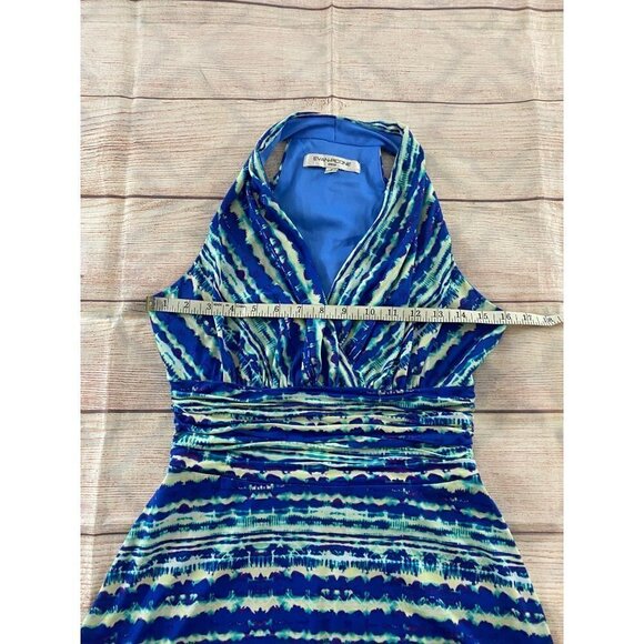 Evan Piccone Women's Blue Cap Sleeve Maxi Dress - 4 - Picture 5 of 12